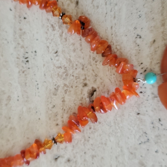 Handmade Carnelian necklace - Picture 4 of 7